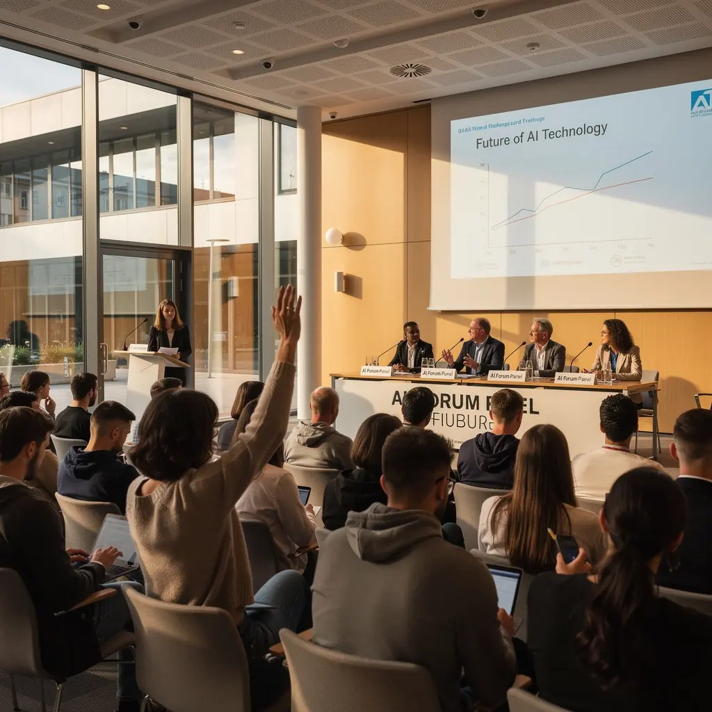 Zwei Experten führen ein Interview über aktuelle Trends in der Technologiebranche.